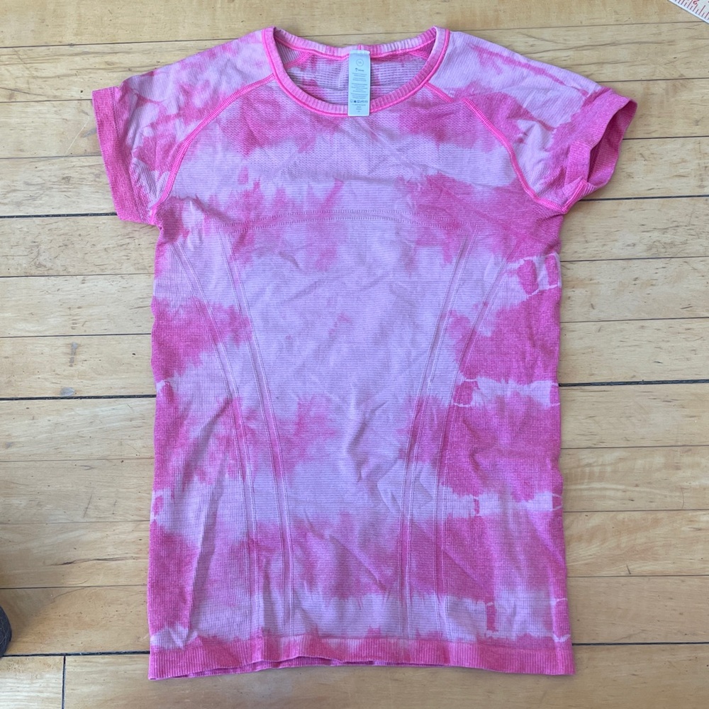 lululemon athletica’s Ivivva Swiftly Tech Top - pink ice dye